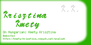 krisztina kmety business card